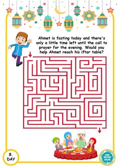 the maze game for children to learn how to read and understand what is in it