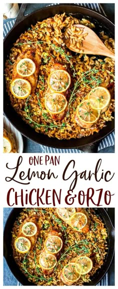 one pan lemon garlic chicken and rice