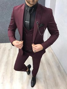 Burgundy Suit Men, Fj40 Landcruiser, Men Suits Wedding, Maroon Suit, Blue Suit Men, Slim Fit Suit Men, Burgundy Blazer, Custom Made Suits, Burgundy Suit