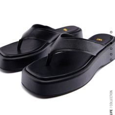 New Zara Platform Sandals. Genuine Leather. Eur 37. Fits Women's 7. Chic Leather Toe Post Wedge Sandals, Chic Toe Post Platform Sandals, Zara Toe Post Sandals For Summer, Leather Platform Flip Flops For Summer, Zara Platform Sandals For Summer, Trendy Zara Leather Sandals, Spring Leather Platform Flip Flops, Zara Black Sandals For Vacation, Trendy Leather Platform Flip Flops