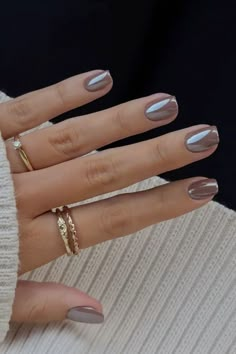 Old Money Nails, Tan Nails, Money Nails, Casual Nails, Classy Nails, Fancy Nails