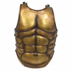 an image of a gold body armor on a white background