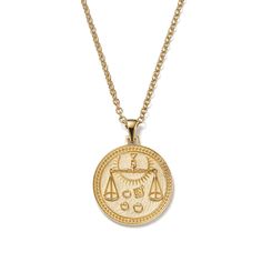 Libra Zodiac Pendant Necklace Mughal Emperor, Romantic Signs, Zodiac Pendant Necklace, Rose Colored Glasses, Gold Mining, Zodiac Pendant, Libra Zodiac, Gold Necklaces, Small Pendant