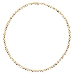 Tiffany & Co Diamond 5ct Tennis Necklace In 18k Gold  Jazz bubble diamond necklace with brilliant white bezel set diamonds in a bubble styled 18k gold setting, tennis necklace. Approximately 80 VS1 diamonds in total, equalling approx 5cts. Rrp approx - £40,000 Size - TBC Condition - Very Good Composition - 18k Yellow Gold, Diamonds Comes With - Branded Case Tiffany And Co Tennis Necklace, Diamond Necklace Tiffany And Co, Tiffany And Co Gold Necklace, Tiffany And Co Necklace Gold, Tiffany Co Necklaces, Tennis Necklace Diamond, Diamond Necklace Tiffany, Silver Link Necklace, Black Diamond Necklace