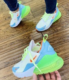 NIKE AIR MAX 270 WHITE VOLT BLUE  Live-kickz  NIKE AIR MAX 270 WHITE VOLT BLUE  Live-kickz Most Popular Nike Shoes, Popular Nike Shoes, Sneakers Fashion Outfits, Hype Shoes, Nike Air Max 270