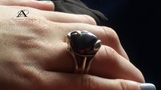 You are looking at a fabulous handmade Sterling silver 925 ring One of a kind Blue Sapphire and Black pearl from the South Sea . Pearl size 18-9-14 mm Width 15.8 gr The ring size is : 7 USA (Pearl ring shaped holes without glue and so it moves a bit. That is the nature of the ring. But she can not get out any way!) Important: For Pearls never cleaned with chemicals! As many of the better natural soap so good and worthy to wear them that gives them beauty and light of the sun, preferably a shower Black Tahitian Pearl Ring, Black Pearl Ring Vintage, Classic Black Pearl Ring, Black Pearl Rings Tahitian, Black Pearl Ring For Wedding, Fine Jewelry, Black Pearl Ring, Evening Accessories, Unique Silver Rings, Red Pendants