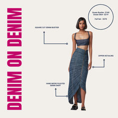 ���🌟 Summer 2024 Denim Trends Alert! 🌟 Dive into the hottest denim looks of the season with our latest style inspo! From classic blue jeans to trendy denim dresses, we've got you covered with the must-have pieces for your summer wardrobe. Elevate your fashion game with the latest denim trends that are taking over the streets this season. Don't miss out on the chance to rock the coolest denim styles of 2024! 🔥 #DenimGoals #SummerStyle #2024Trends #FashionForward Pleated Denim Skirt, Pleated Denim