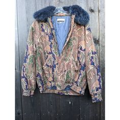 Rare Gina Gabriel 80's Silk Paisley Bomber Jacket W Silk Collar Size S - But Fits Up To A Large In That 80's Baggy Style Beautiful Vintage Silk Bomber Jacket In Amazing Condition. Truly A One Of A Kind Piece, Haven't Found Another One On The Market. The Silk In Incredibly Soft And The Faux Fur Is So Cozy By Your Neck. The Perfect Vintage To Add To Your Collection. Open To Offers - Please Message Me For Any Questions - With Love, The Desert Marigold Retro Floral Print Winter Outerwear, Vintage Brown Outerwear With Floral Print, Fall Vintage Outerwear With Vintage Print, Vintage Brown Floral Print Outerwear, Brown Vintage Floral Print Outerwear, Desert Marigold, Baggy Style, Maggy London, Vintage Silk