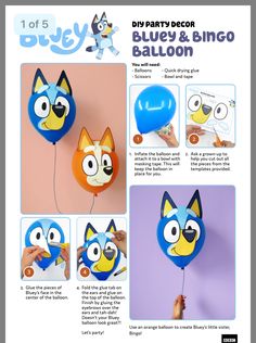 the instructions for how to make a diy party decor balloon