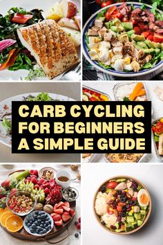 This easy-to-follow 7-day meal plan is perfect for beginners who want to try carb cycling. Includes recipes, grocery list, & tips. High Carb Meal Plan, Carb Cycling Meal Plan Vegetarian, Carb Cycling For Women Over 50, Carb Cycling For Men, High Carb Recipes For Carb Cycling, Healthy High Carb Meals, Vshred Recipes