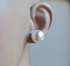 Big Pearl Earrings Stud, 14 mm ivory Pearl Earrings,Round Pearl Earrings,Faux Pearl Stud Earring, Wo Big Pearl Earrings, Round Pearl Earrings, Natural Pearl Earrings, Large Statement Earrings, Chunky Pearls, White Pearl Earring, Big Pearl, Faux Pearl Earrings, Earrings Bridesmaid