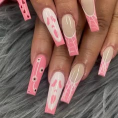 Full Cover Nail Tips, Long Press On Nails, Fake Nails With Glue, Gel Nail Designs, Acrylic Nails Coffin, Nail Arts, Artificial Nails, Best Acrylic Nails