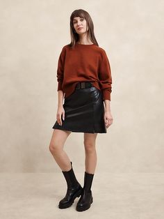 Perfectly Soft Crew-Neck Sweater | Banana Republic Factory Fall Crew Cropped Sweater With Ribbed Cuffs, Fall Cropped Crew Sweater With Ribbed Cuffs, Crew Neck Cropped Sweater With Ribbed Cuffs For Fall, Fall Crew Neck Sweater With Ribbed Neckline, Fall Cropped Crew Neck Sweater With Ribbed Neckline, Fall Cropped Sweater With Ribbed Crew Neck, Crew Neck Cropped Sweater For Work, Brown Cropped Crew Neck Sweater For Fall, Fall Crew Neck Cropped Sweater