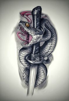 King Cobra Tattoo, Metallica Logo, Cobra Tattoo, Snake Tattoo Design, Snake Art