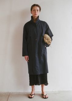 Camille trench – Jeana Sohn Navy Cotton Outerwear With Button Cuffs, Navy Oversized Cotton Outerwear, Summer 2024, Style Guides, Lounge Wear, Spring Summer, Twist, Relaxed Fit, Navy