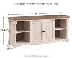 Havalance 67 TV Stand W814-30 Console TV Stands By ashley - sofafair.com Farmhouse Style Tv Stand, Large Tv Stands, Tv Stand Cabinet, Farmhouse Tv Stand, Console Tv, Ashley Home, Large Tv, Ashley Furniture Homestore, Tv Furniture