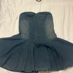 Adorable Jean Mini Dress With Blue Flower Detail. Never Worn. Tight On Top Flowy Bottom Jean Mini Dress, Boston Proper Dresses, Poppy Dress, Women Lace Dress, Dress Gallery, Free People Tunic, Flower Detail, Silk Mini Dress, Gingham Dress