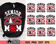 Senior Cheer Mom Shirts Design, Megaphone Svg, Projet Cricut, Cheer Mom Shirt, Cheer Megaphone, Football Mom Svg, 2024 Family, Sister Svg, Mom Shirt Svg