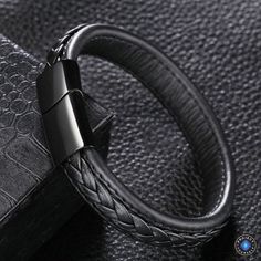 A twist of sophistication to your rugged style.   A unique combination of genuine braided leather carefully set upon a thick genuine leather strap double stitched to perfection. The clever magnetic clasp is made with high-quality stainless steel, it does not tarnish and oxidize which makes it last longer than other jewelry. It is able to endure a lot of wear and tear and is also hypoallergenic.  It has a high resistance to rust, corrosion, and tarnishing, which requires minimal maintenance. Product Details:  Item Type: Bracelets Condition: Brand New Gender: Unisex Material: Leather, Stainless Steel, Titanium Chain Type: Rope Chain Length: 19.5cm - 22.5 cm | 7.68in - 8.86in Clasp Type: Magnet We do not ship to APO, FPO Address Black Leather Bracelet Men, Leather Bracelet Men, Leather Charm Bracelets, Wrist Accessories, Handmade Leather Bracelets, Genuine Leather Bracelet, Black Leather Bracelet, Bracelet Men, Braided Leather Bracelet