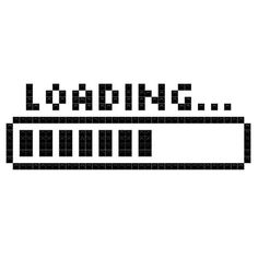 the loading icon is shown in black and white