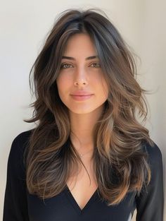 Women Layered Haircut Long, 2024 Haircut Women, Women Haircut With Curtain Bangs, Haircuts For Medium Length Hair Side Part, Long Hair Length Haircut, Blowout For Wedding, Wedding Hairstyles Layered Hair, Haïr Cut For Women Medium, Haircut Style For Women 2024