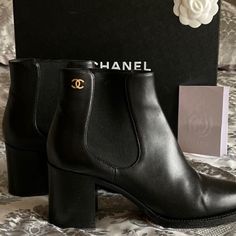 Chanel Boots A/W17. Absolutely Beautiful Timeless Classic Boots. Have Been Worn Less Than 10 Times. Comes With Original Box, Dust Bags And Receipt Shoes Chanel, Chanel Boots, Classic Boots, Chanel Shoes, Timeless Classic, Shoes Heels Boots, Shoes Women Heels, Original Box, Dust Bag