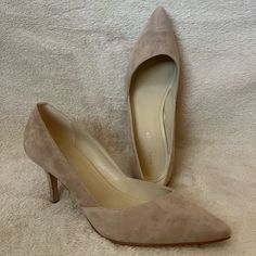 Nwot Marc Fisher ‘Alola’ Pump In Light Natural Suede Chic Spring Court Shoes With Heel Tab, Spring Suede Court Shoes With 4-inch Heel, Chic Suede Court Shoes For Spring, Suede Heels For Office In Spring, Marc Fisher, Pumps, Women Shoes, Women Shopping, Color