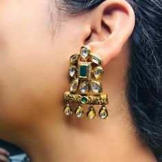 These are a beautiful pair of Earrings, made with beautifully Kundan beaded. These earrings work well with all types of clothing, whether it be formal attire or a casual party. Option 1 : Red Color (E716) Option 2 : Green Color (E717) Eye-catching and unique jewellery that will set you apart. Gift this piece to a loved one, and see their face light up with joy. Best for gifting or for personal use, wear it to any occasion and be in the spotlight. Elegant Dangling Beads Earrings For Festivals, Elegant Dangling Beaded Earrings For Festivals, Elegant Plug Earrings With Latkans For Party, Elegant Beaded Earrings With Dangling Beads For Festivals, Festive Elegant Earrings With Dangling Beads, Festive Elegant Dangling Bead Earrings, Elegant Latkans Plug Earrings For Party, Elegant Beaded Danglers For Party, Elegant Beaded Chandbali Earrings