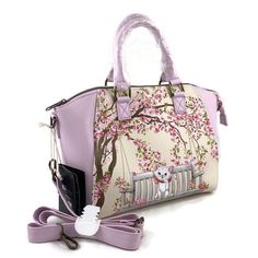 Loungefly Disney The Aristocats Marie Swing Satchel Handbag Purse Bag Crossbody Every lady needs a tasteful satchel bag to complement their outfit. Marie would approve! Add some elegance to your bag collection with this satchel from The Aristocats, featuring an image of Marie swinging under a blossoming tree. Comes with interior drop pocket, an adjustable & removable crossbody strap and top carrying handles. 11" x 4" x 10" Polyurethane Interior drop pocket Adjustable & removable strap By Loungefly Brand New! Disney Satchel Bag For Everyday Use, Loungefly Bag Sanrio, Disney Marie Merchandise, Aristocats Loungefly, Kawaii Purse, Marie Aristocats Pillow, Aristocats Marie, Kawaii Backpack, The Aristocats