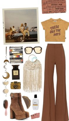 70s Outfits For School, 70s Core Outfits, 70s Fashion Essentials, 70s Fits Aesthetic, Silk Sonic Outfit, 70s Wardrobe, Basic 70s Outfits, Outfit Anni 70