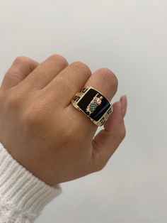 14k beautiful san judas tadeo ring, size 10, can be made to the measurement you need, contains cubic zircoinias that add brightness to the piece, ideal for men and women, item sold by piece , weight undetermined . San Judas Ring, Rings Statement, Statement Rings, Jewelry Rings, Ring Size, Size 10, For Men, Men And Women, Ring