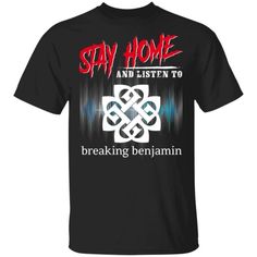 Stay Home And Listen To Breaking Benjamin T shirt Rock Tee MT05 Shipping from the US. Easy 30 day return policy, 100% cotton, Double-needle neck, sleeves and hem; Roomy Unisex Fit. Relaxed Fit Band Merch T-shirt With Logo, Relaxed Fit Pre-shrunk T-shirt For Music Festivals, Relaxed Fit Alternative Style T-shirt With Band Logo, Breaking Benjamin, Wallet Minimalist, Rock Tees, Mens Wallet, Handmade Leather Wallet, Thanksgiving Gift