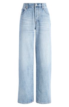 These rigid jeans are crafted from nonstretch denim with a high waist and straight legs for a modern silhouette. 26 1/2" inseam; 10" leg opening; 13" front rise; 15" back rise (size 29) Zip fly with button closure Five-pocket style 100% cotton Machine wash, dry flat Imported Modern Mid-rise Rigid Denim Flare Jeans, Modern Medium Wash Flare Jeans With Straight Hem, Modern Flare Jeans With Straight Hem In Medium Wash, Modern Relaxed Fit Light Wash Jeans, Modern Flare Jeans With Straight Hem, Modern Rigid Denim Jeans For Spring, Modern High-rise Light Wash Jeans, Spring Modern Rigid Denim Jeans, Modern Cropped Leg Denim Flare Jeans