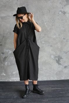 Black Linen Shirtdress Black Linen Dress Black Linen | Etsy Black Linen Short Sleeve Dress For Spring, Black Short Sleeve Linen Dress For Spring, Black Linen Dress Relaxed Fit For Summer, Black Relaxed Fit Linen Dress For Summer, Black Linen Short Sleeve Dress, Pastel Midi Dress, Black Linen Shirt, Maternity Shirt Dress, Summer Dress Black