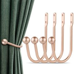 PRICES MAY VARY. 【Rugged & Durable】The curtain holdback ​is made of aluminum alloy material, with a polished surface and black electroplating. It is strong, corrosion-resistant, wear-resistant, anti-deformation, good gloss, not easy to oxidize and fade, safe to use, and durable. 【Easy installation】The set contains 4 curtain hooks, length 6", width 2.8", hook diameter: 0.3". Screws and anchors are included to ensure easy installation and durability. You only need to fix the curtain rack on the wa Curtains Holder, Curtain Holdback, Drapery Tiebacks, Magnetic Curtain, Curtain Holdbacks, Curtain Holder, Curtains Holdbacks, Curtain Ties, The Curtains