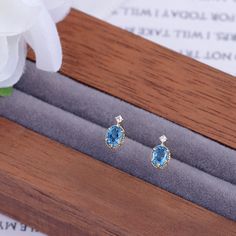 Adorn yourself with these charming London Blue Topaz studs earrings. A tiny zircon sparkles atop them like a star, guiding you on your lucky path in life. A timeless, must-have accessory for any outfit, they’re the perfect way to celebrate friendships! ----------- DESCRIPTIONS -----------*Sold in Pairs▪ Gemstone: Natural London Blue Topaz, Natural Opal▪ Gem Size: 5mm▪ Stone Shape: Oval▪ Stone Cut Type: Oval▪ SKU: KE166▪ Material: 925 Sterling Silver, 14K Gold Vermeil, Natural London Blue Topaz, London Blue Topaz Earrings, Blue Gemstone Earrings, Basic Jewelry, Topaz Jewelry, Crystal Hoop Earrings, Blue Topaz Earrings, Gemstone Stud Earrings, Studs Earrings, Topaz Earrings