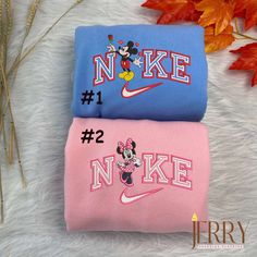 Disney Nike Mickey Mouse & Minnie Mouse Embroidered Sweatshirt Set – Matching Hoodies Disney Mickey Mouse Sweatshirt, Cheap Mickey Mouse Crew Neck Sweatshirt, Disney Hoodies Pink, Oversized Hoodie Disney, Pink Mickey Mouse Outline Hoodie, Oversized Disney Hoodie, Bff Disney Hoodies, Disney Custom Hoodies, Matching Embroidered Hoodies