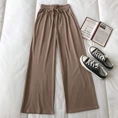 Style Wide Leg Long Pants Women Female Pants High Waist Trousers Brand Name: SURMIITROPant Style: Wide Leg PantsMaterial: PolyesterFit Type: LOOSELength: Ankle-Length PantsDecoration: SashesOrigin: CN(Origin)Season: Spring/AutumnWaist Type: HIGHModel Number: WPTS102Pattern Type: SolidStyle: CasualFront Style: FlatAge: Ages 18-35 Years OldFabric Type: BroadclothClosure Type: Elastic WaistGender: WOMENseason: spring summer autumn High Waist Khaki Bottoms For Loungewear, Khaki Wide-leg Loungewear Bottoms, Wide-leg Khaki Pants For Loungewear, Khaki Wide-leg Loungewear Pants, Khaki Wide Leg Sweatpants With Elastic Waistband, Khaki Wide-leg Sweatpants With Elastic Waistband, Khaki Wide Leg Loungewear Bottoms, Khaki Wide-leg Pants With Elastic Waistband, Female Pants