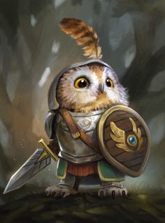 ArtStation - Knight Owl Knight Owl, Creature Fantasy, Concept Art World, Art Mignon, 영감을 주는 캐릭터