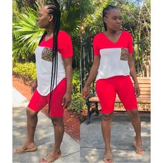 Two Piece Leggings Round Neck Shorts Great Stretch Half Sleeve Front Pockets Available In White Casual Stretch Sets For Vacation, Casual Stretch Sets For Day Out, Pink Spandex Shorts, Bike Shorts Women, Green Bike, Spandex Shorts, Wide Waistband, Colorful Boho, Biker Shorts