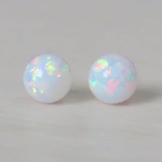 Opal stud earrings, classic 5mm sterling silver Studs, white Opal ball stud earrings, Gold Opal Post White Opal Earrings For Pierced Ears, White Hypoallergenic Opal Jewelry, Hypoallergenic White Opal Jewelry, Minimalist White Opal Earrings, Classic White Opal Jewelry, Classic White Birthstone Earrings, White Round Stone Earrings For Gift, Opal Stud Earrings, Ball Stud Earrings