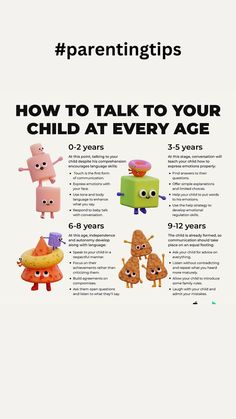 an advertisement for children's toys with the words how to talk to your child at every