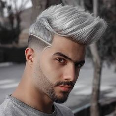 Hairstyles Designs, Trendy We Fryzurach, Mohawk Hairstyles Men, Dyed Hair Men, Mens Hair Colour, Cool Mens Haircuts