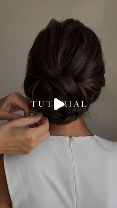 Antonina Ilchenko on Instagram: "Should I do more tutorials? ✨ Makeup Artist @tatiana__irving Model @siena_solinda #hairtutorial #updotutorial #tonyastylist #newreel #hairbrained" Updo On Medium Length Hair, Pretty Buns For Long Hair, How To Chignon Bun, Low Classy Bun, Diy Low Bun Wedding Hair, Low Bun How To, Up Do Medium Length Hair, Low Bun Hairstyles Long Hair, How To Do Updo