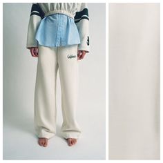 Nwt. Zara White Straight Leg “California” Jogger Pants With A High Elastic Waist. Side Hidden In-Seam Pockets. Contrasting Embroidered Text Detail. Size M. Ref. 1131/876. Waist 13,5" Flat, Rise 12", Inseam 31". Do3 White Fitted Straight Sweatpants, White Wide Leg Sweatpants For Summer, White Wide-leg Sweatpants For Summer, Trendy White Straight Sweatpants, Chic High-waisted White Sweatpants, Chic White High-waisted Sweatpants, High-waisted Cotton Sweatpants For Spring, Chic High Waist Cotton Sweatpants, Trendy Cream Pants For Loungewear