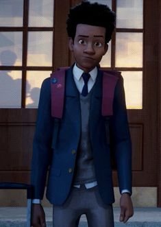 an animated image of a man in a suit and tie