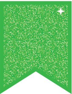 a green banner with white stars on it