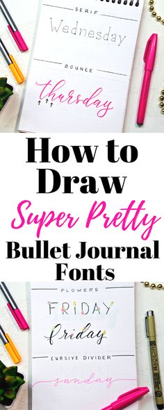 12 Bullet Journal Fonts Anyone Can Do! ⋆ Sheena of the Journal Bullet Journal Fonts, Bullet Journal Hand Lettering, Bullet Journal Font, Creating A Bullet Journal, Journal Fonts, Hand Lettering Tutorial, Dot Journals, Diary Ideas