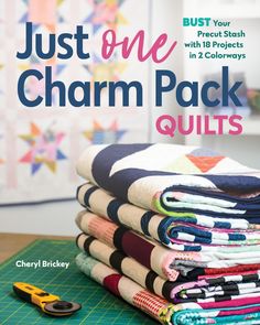 Just One Charm Pack Quilts Charm Pack Projects, Charm Pack Quilt Patterns, Charm Pack Quilt, Quilt Pattern Book, Charm Pack Quilts, Bright Quilts, Charm Quilt, Quilt Projects, Block Patterns