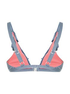 Duskii Spritz Ruffled Bikini Top - Farfetch Dolce & Gabbana, Lady Dior, Valentino Garavani, Christian Dior, Versace, Saint Laurent, Dior, Navy Blue, Louis Vuitton